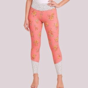 Nanette Lepore Leggings Compression Crop Pockets Stretch Colorblock Medium NWT